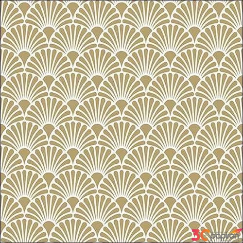 Szalvéta Ambiante Art Deco Godl White papírszalvéta 33x33cm,20db-os