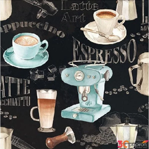 Szalvéta Ambiante barista black papírszalvéta 25x25cm,20db-os