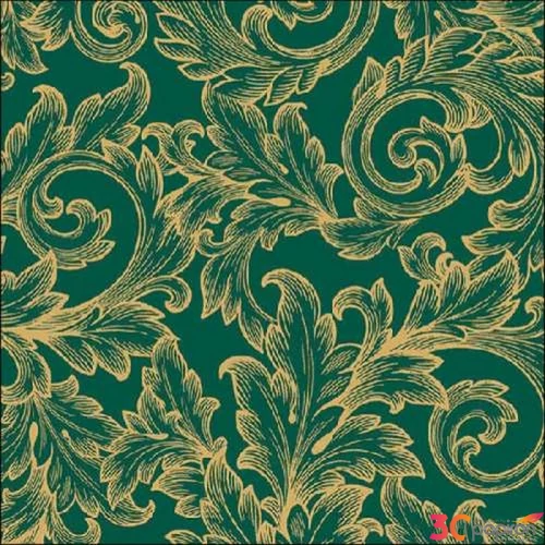 Szalvéta Ambiante Baroque Godl /Green papír papírszalvéta 33x33cm,20db-os