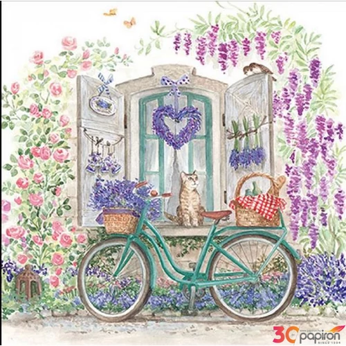 Szalvéta Ambiante Bike with basket papírszalvéta 33x33cm,20db-os