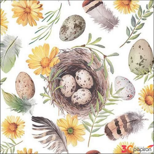 Szalvéta Ambiante Birds nest papír papírszalvéta 33x33cm,20db-os