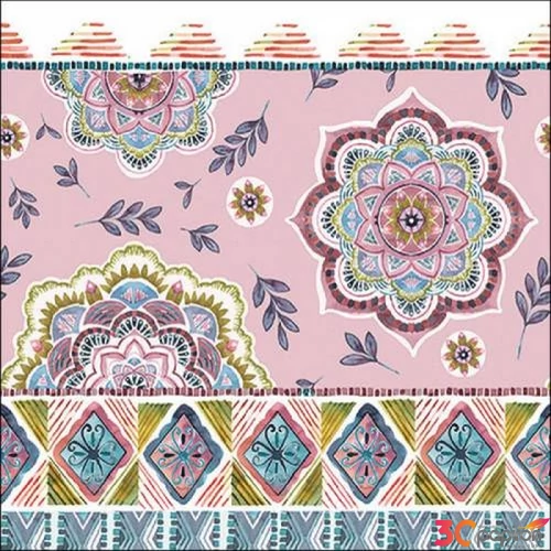 Szalvéta Ambiante Boho Rose papír papírszalvéta 33x33cm,20db-os