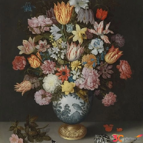 Szalvéta Ambiante Bosschaert:Floral papírszalvéta 33x33cm,20db-os