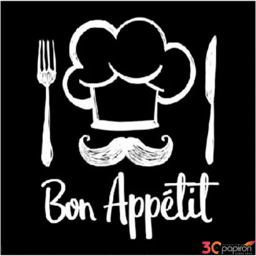 Szalvéta Ambiante Chef Black papírszalvéta 25x25cm,15db-os