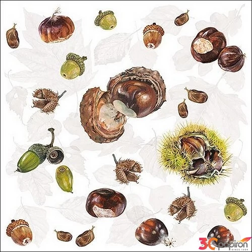 Szalvéta Ambiante Chestnuts papírszalvéta 33x33cm,20db-os