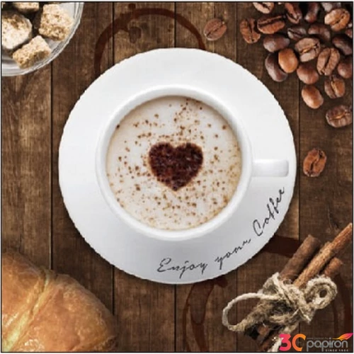 Szalvéta Ambiante Coffee Time papírszalvéta 25x25cm,15db-os