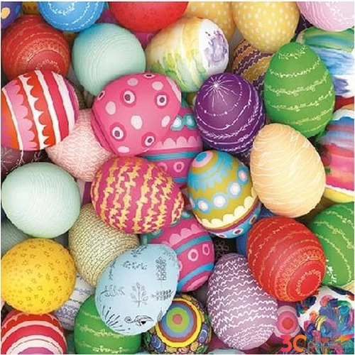 Szalvéta Ambiante Colourful Eggs papírszalvéta 25x25cm,15db-os