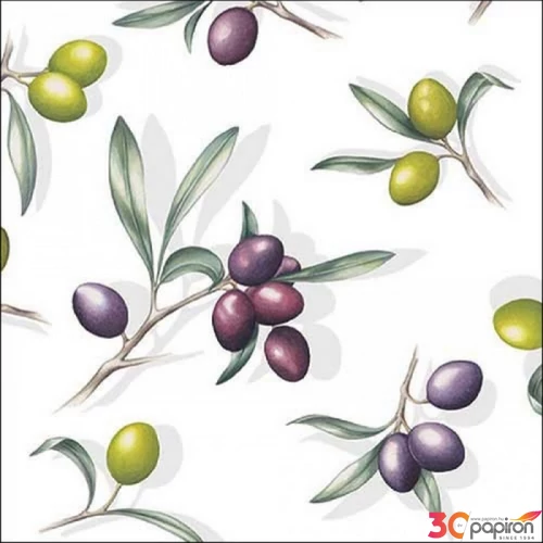 Szalvéta Ambiante Delicious olives papír papírszalvéta 33x33cm,20db-os