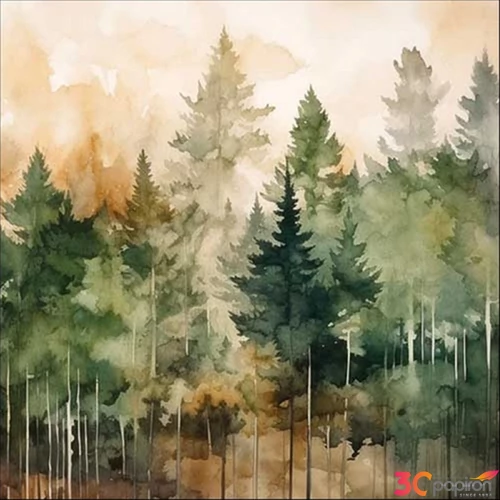 Szalvéta Ambiante Evergreen trees papír papírszalvéta 33x33cm,20db-os