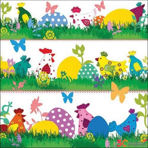 Szalvéta Ambiante Funny chicks papírszalvéta 33x33cm,20db-os
