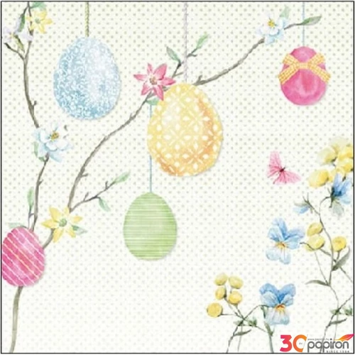 Szalvéta Ambiante Hanging Eggs papírszalvéta 25x25cm,15db-os