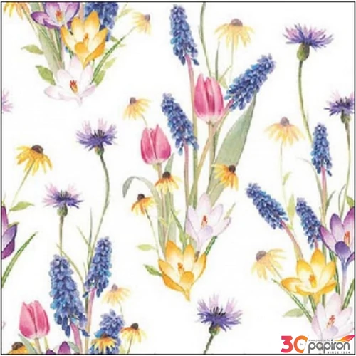 Szalvéta Ambiante Hello spring papírszalvéta 25x25cm,15db-os