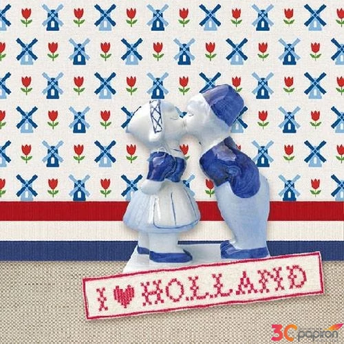 Szalvéta Ambiante I love Holland papírszalvéta 33x33cm,20db-os
