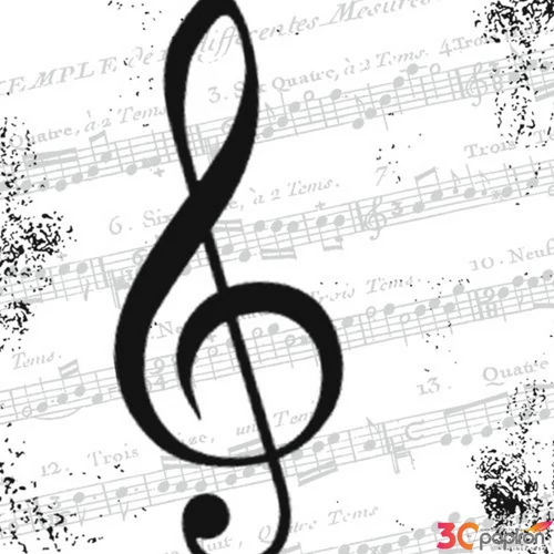 Szalvéta Ambiante I Love Music papírszalvéta 25x25cm,15db-os