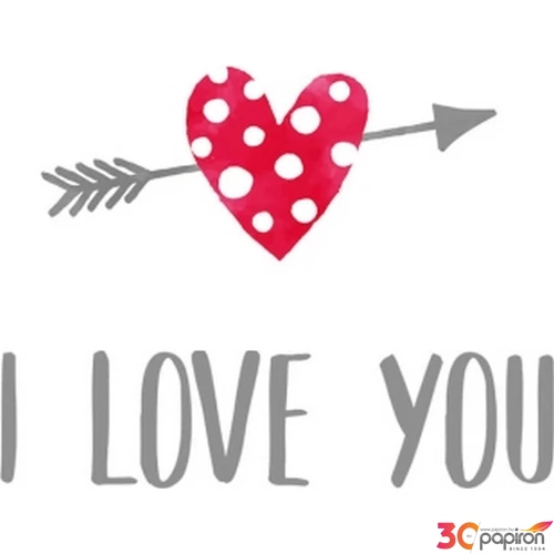 Szalvéta Ambiante I Love You papírszalvéta 33x33cm,20db-os