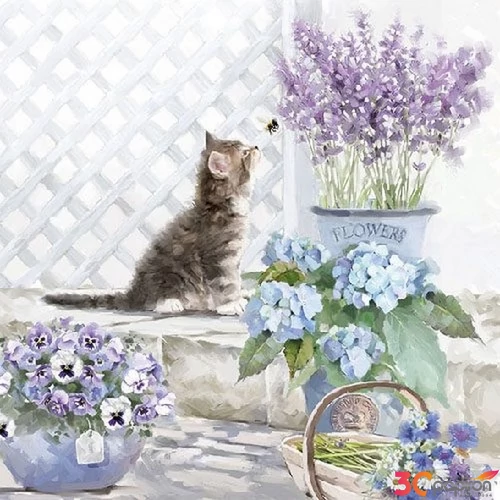 Szalvéta Ambiante Kitten papírszalvéta 33x33cm,20db-os