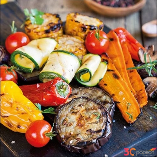 Szalvéta Ambiante Mixed Vegetables papírszalvéta 33x33cm,20db-os