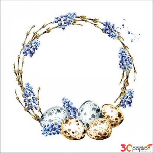 Szalvéta Ambiante Muscari Wreath papírszalvéta 33x33cm,20db-os