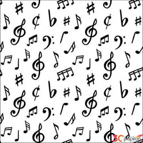 Szalvéta Ambiante Music notes papírszalvéta 33x33cm,20db-os