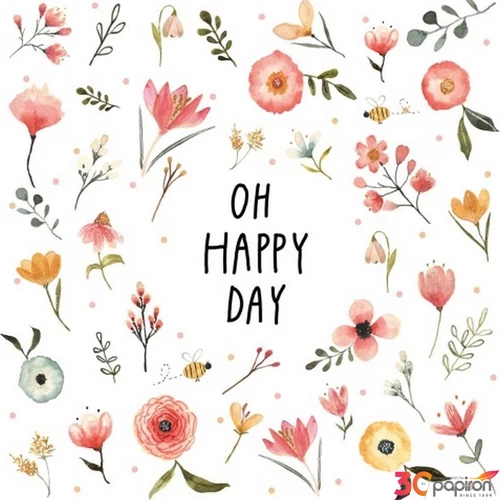 Szalvéta Ambiante Oh Happy Day papírszalvéta 33x33cm,20db-os