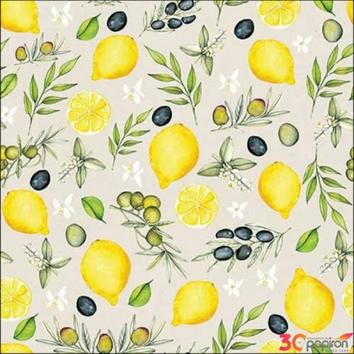 Szalvéta Ambiante Olives and lemon papírszalvéta 33x33cm,20db-os