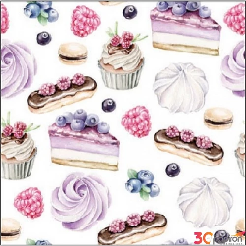 Szalvéta Ambiante Pastries papírszalvéta 25x25cm,15db-os