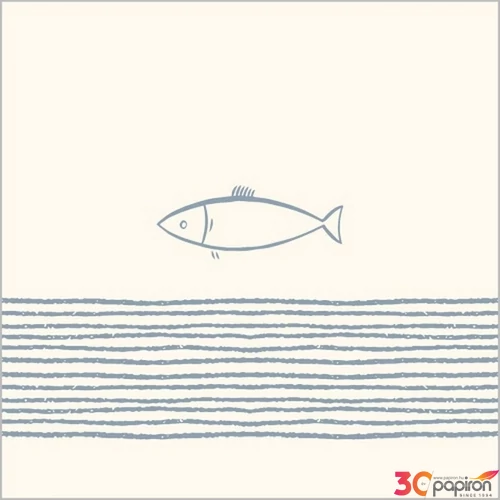 Szalvéta Ambiante Pure Fish of white papírszalvéta 33x33cm,20db-os