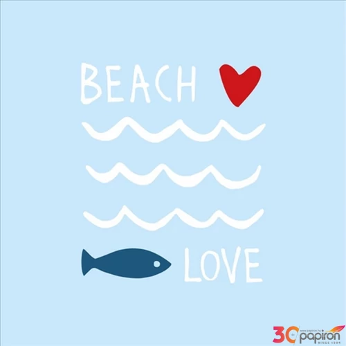 Szalvéta Ambiante Seaside Beachlove papírszalvéta 33x33cm,20db-os