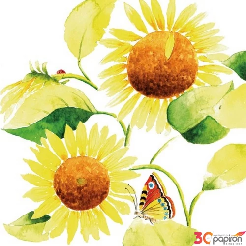 Szalvéta Ambiante Sunflowers papírszalvéta 33x33cm,20db-os