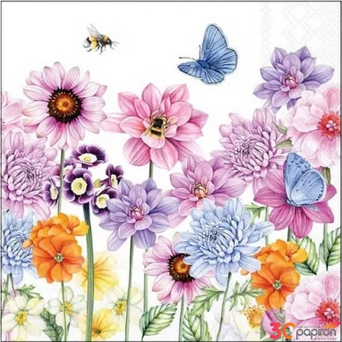 Szalvéta Ambiante Sweet flowers papírszalvéta 25X25cm,20db-os