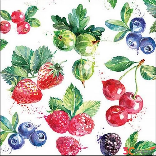 Szalvéta Ambiante Sweet fruits papírszalvéta 33x33cm,20db-os