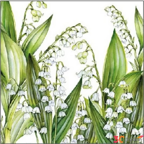 Szalvéta Ambiante Sweet Lily papírszalvéta 25x25cm,15db-os