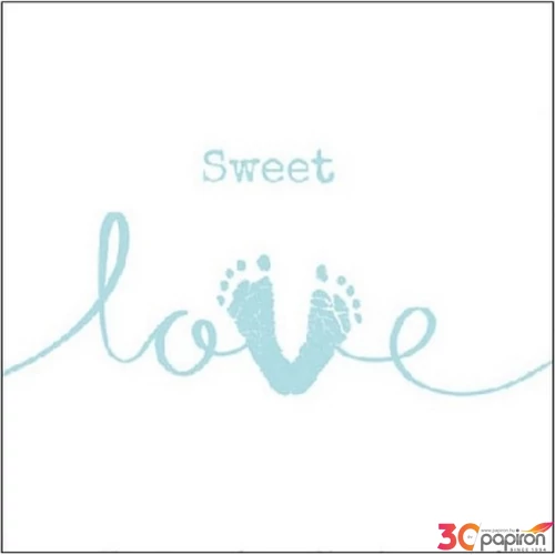 Szalvéta Ambiante Sweet Love Boy papírszalvéta 25x25cm,15db-os