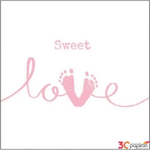 Szalvéta Ambiante Sweet Love Girl papírszalvéta 25x25cm,15db-os