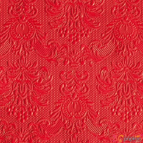 Szalvéta Ambiente Elegance Elegance red dombornyomott papírszalvéta 25x25cm,15db-os