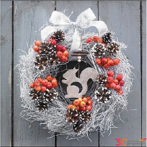 Szalvéta Ambiante Squirrel in Wreath papírszalvéta 25x25cm,15db-os