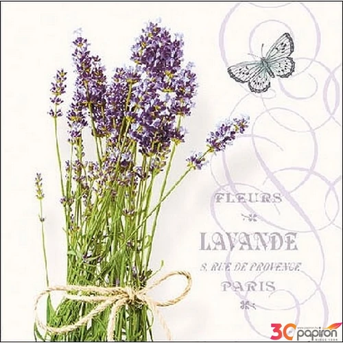 Szalvéta Ambiante Bunch of Lavender papírszalvéta 25x25cm,15db-os
