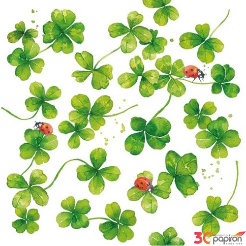 Szalvéta PPD lóherés Luck 3 papírszalvéta 33x33cm,20db-os
