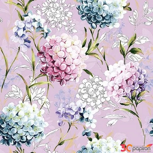 Szalvéta Ambiante Horana Lilac papírszalvéta 33x33cm,20db-os