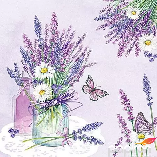 Szalvéta Ambiente 33x33cm Lavender Jar Lilac 20db-os 3 rétegű