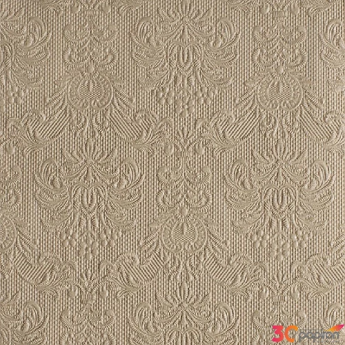 Szalvéta Ambiente Elegance taupe dombornyomott 40x40cm,15db-os