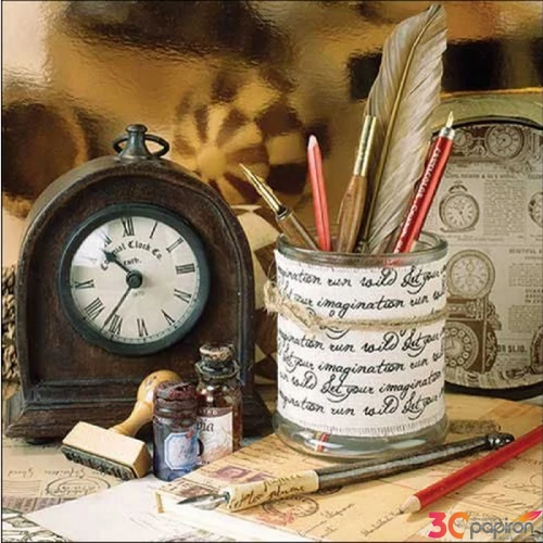 Szalvéta Ambiante Writers desk papírszalvéta 33x33cm,20db-os