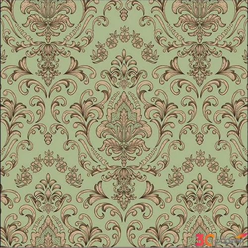 Szalvéta Ambiante Baroque ornament green papír papírszalvéta 33x33cm,20db-os
