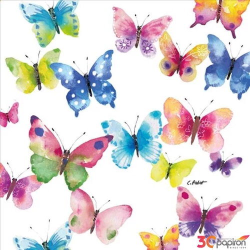 Szalvéta Ambiente Butterfly Phantasy papírszalvéta 33x33cm,20db-os
