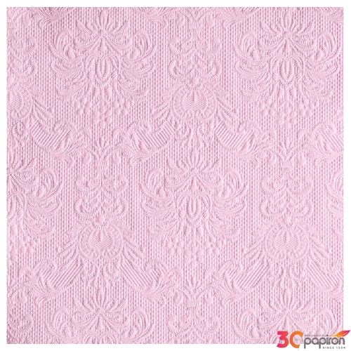 Szalvéta Ambiente Elegance pearl pink dombornyomott 40x40cm,15db-os