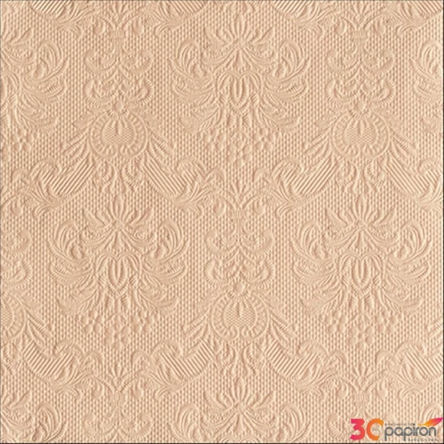 Szalvéta Ambiente Elegance beige dombornyomott papírszalvéta 33x33cm,15db-os