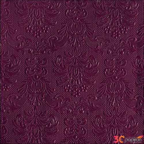 Szalvéta Ambiente Elegance Berry dombornyomott 40x40cm,15db-os