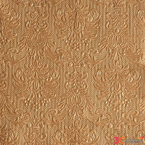Szalvéta Ambiente Elegance bronz dombornyomott 33x33cm 3rétegű 15db/csom