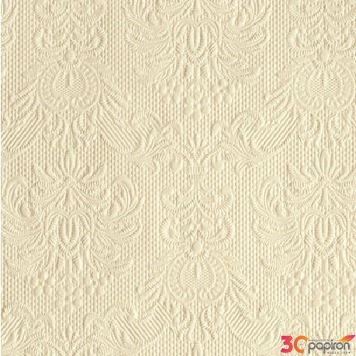 Szalvéta Ambiente Elegance Elegance cream dombornyomott papírszalvéta 25x25cm,15db-os