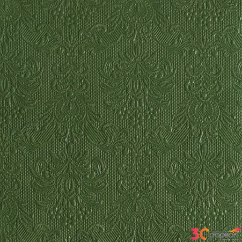 Szalvéta Ambiente Elegance dark green dombornyomott 40x40cm,15db-os